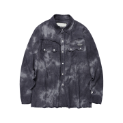 Thevinylhouse Raw Washed Vertical Shirts Navy