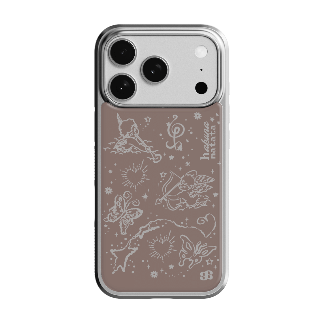 어프어프 하쿠나마타타 웜그레이 에폭시 범퍼 케이스 실버(earpearp Hakuna Matata Warm Gray Epoxy Bumper Case - Silver) - 1