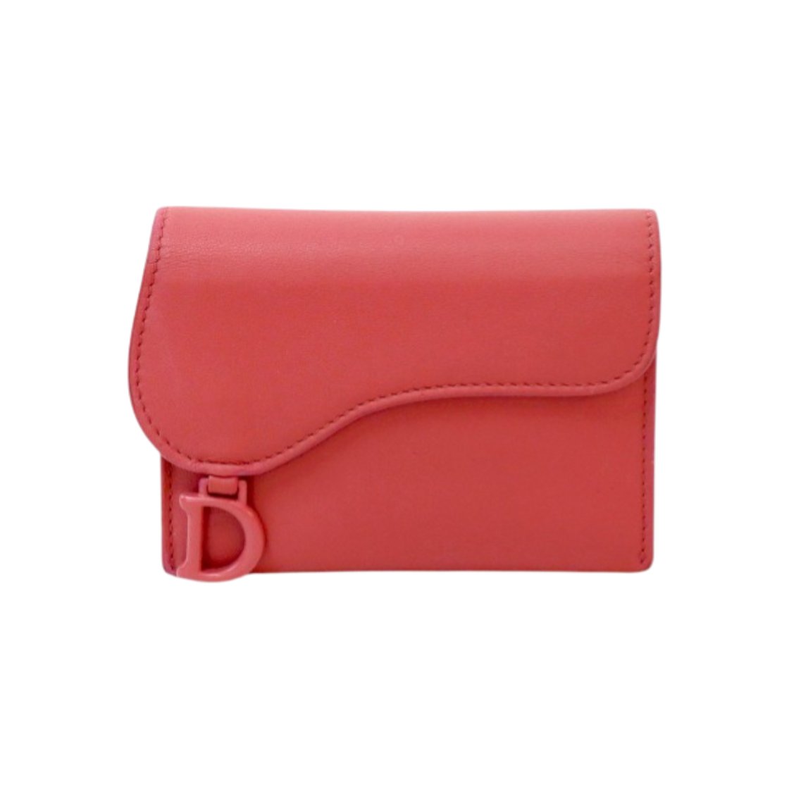 ITKCB4S7KRSO Dior Pink Leather Saddle Card Wallet C-B50227