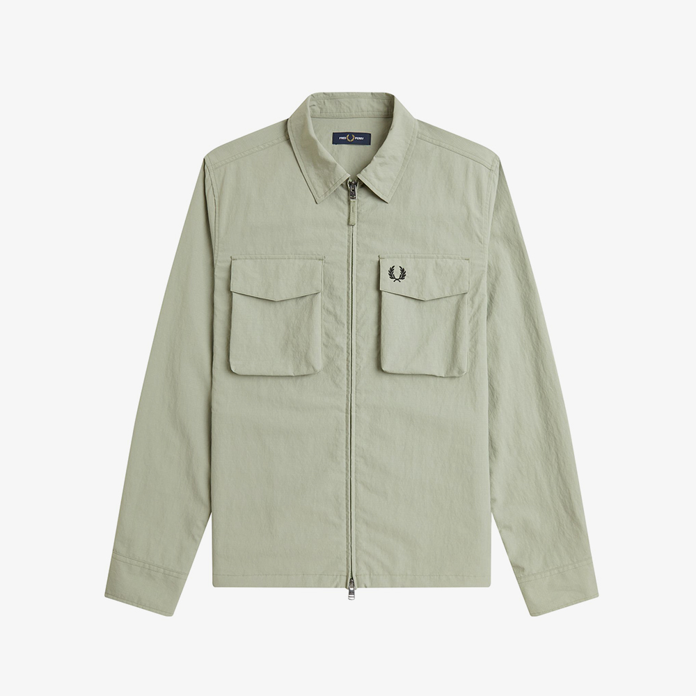 프레드페리 립스탑 포켓 오버셔츠 시그래스(Fred Perry Ripstop Pocket Overshirt Seagrass) - 5