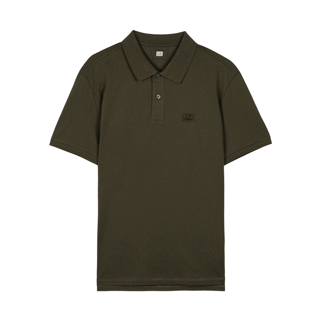 19CMPL721A005263W683 C.P. Company Stretch Piquet Short Sleeve Polo Ivy Green - 25FW
