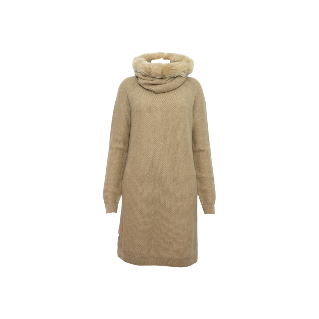 로로피아나 FAF0261 베이지 베이비 캐시미어 여성 니트 티셔츠+친칠라 넥워머 세트aa61363(LORO PIANA Beige Baby Cashmere Women's Knit T-Shirt & Chinchilla Neck Warmer Set) - 1