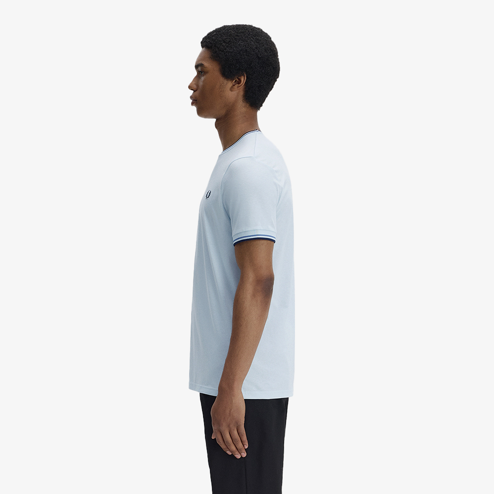 프레드페리 트윈 팁 티셔츠 라이트아이스 에이스블루 네이비(Fred Perry Twin Tipped T-Shirt Light Ice Ace Blue Navy) - 2