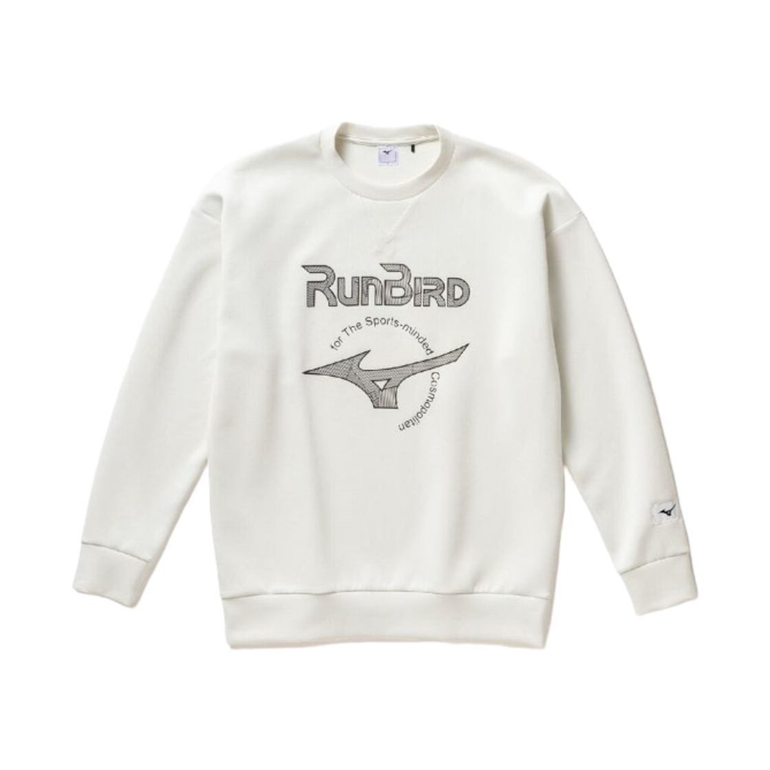 32MC6US202 Mizuno Loose Fit Sweat Crew Off White - Mizuno Direct Store Exclusive
