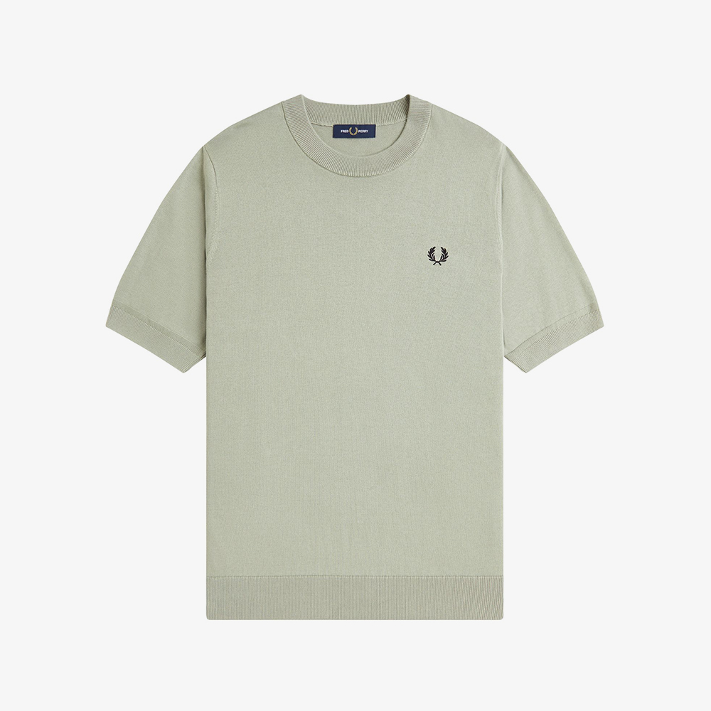 프레드페리 코튼 니트 티셔츠 시그래스(Fred Perry Cotton Knitted T-Shirt Seagrass) - 5