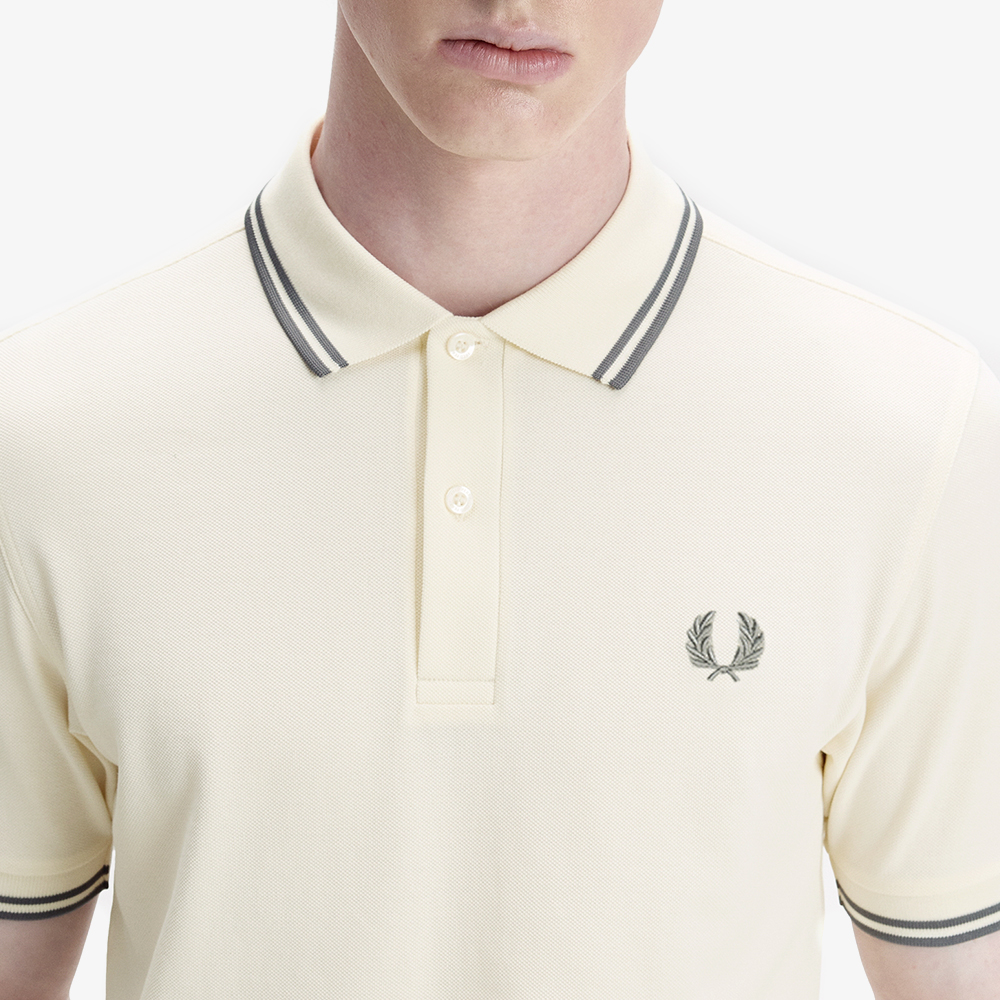프레드페리 M3600 트윈 팁 프레드페리 셔츠 에크루 스톡포트블루(Fred Perry Twin Tipped Fred Perry Shirt Ecru Stockport Blue) - 4