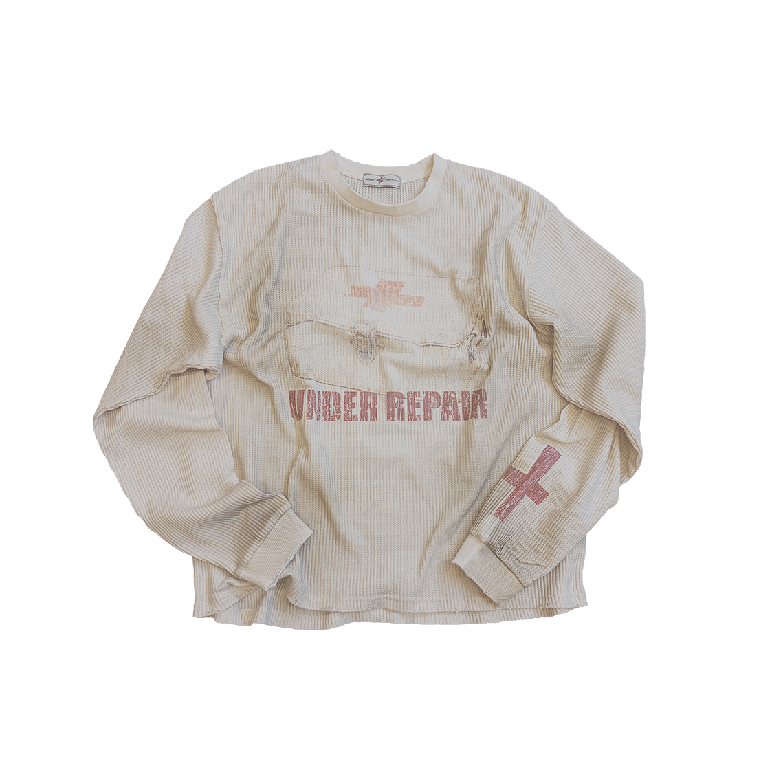 아오이로 언더 리페어 오일 더티 빈티지 와플 롱 슬리브(Aoiro Under Repair Oil Dirty VTG Waffle Long Sleeve)