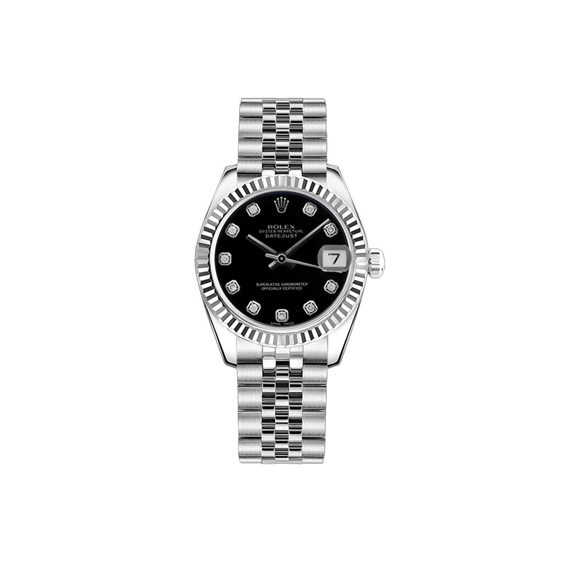 ITJSOJFUHUSB Rolex Datejust 31 - 178274 Black 10P Jubilee No. 7409