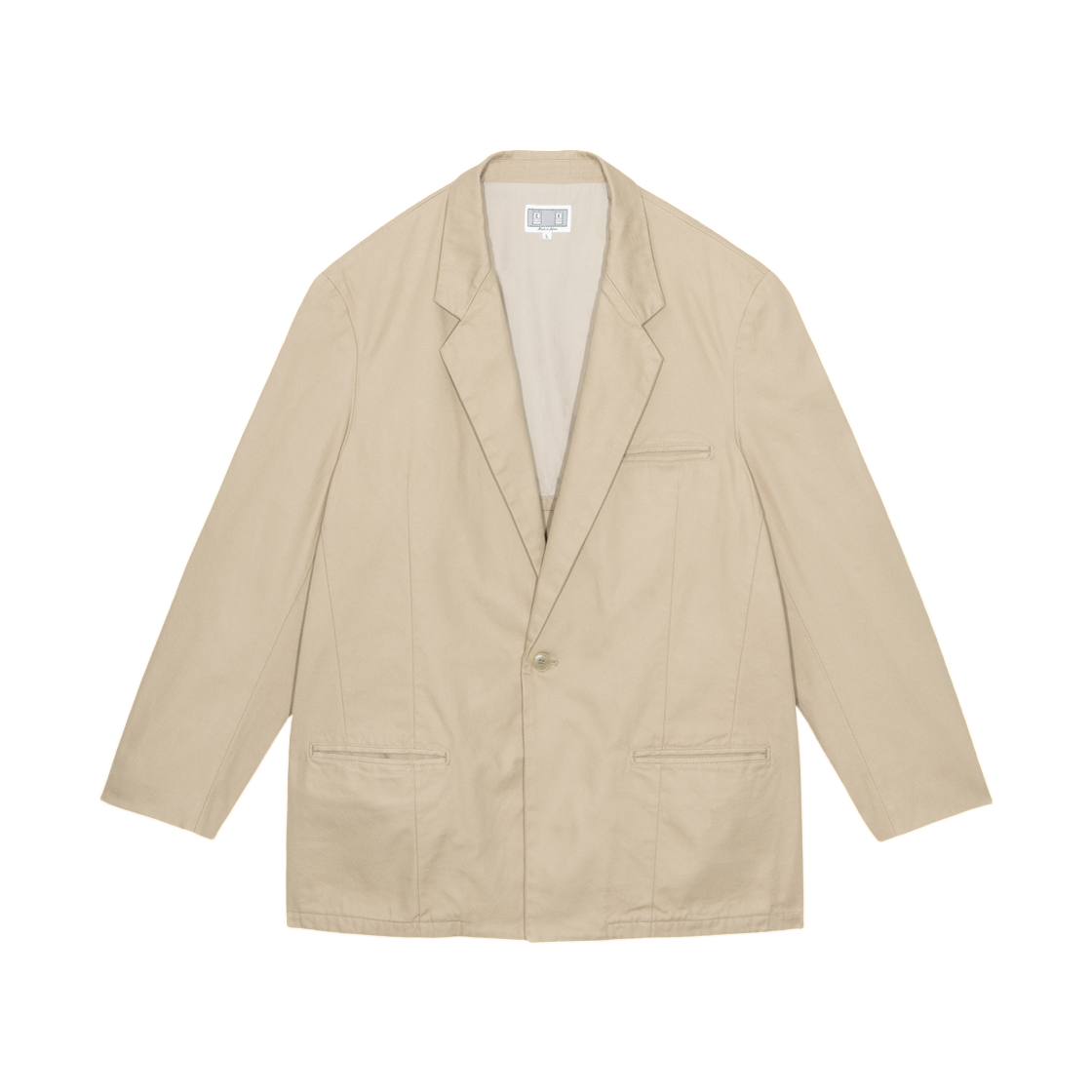 카브엠트 코튼 라펠 자켓 베이지 - 26SS(Cav Empt Cotton Lapel Jacket Beige - 26SS)