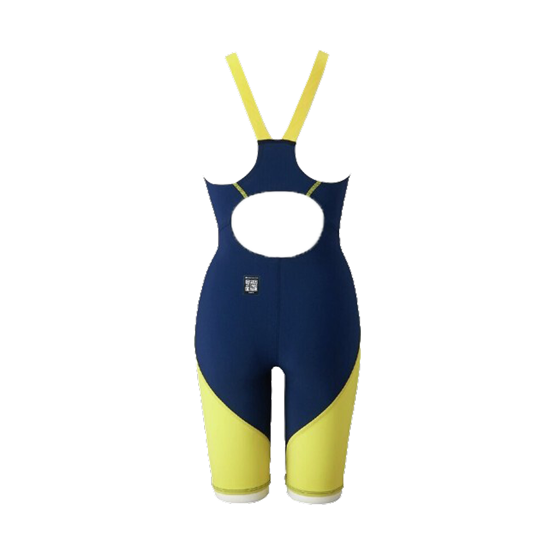 (키즈) 미즈노 GX 소닉 라이트 수영 하프 수트 에스테이트 네이비 라이트닝 옐로우((Kids) Mizuno GX Sonic Lite Competitive Swimming Half Suit Estate Navy Lightning Yellow) - 2