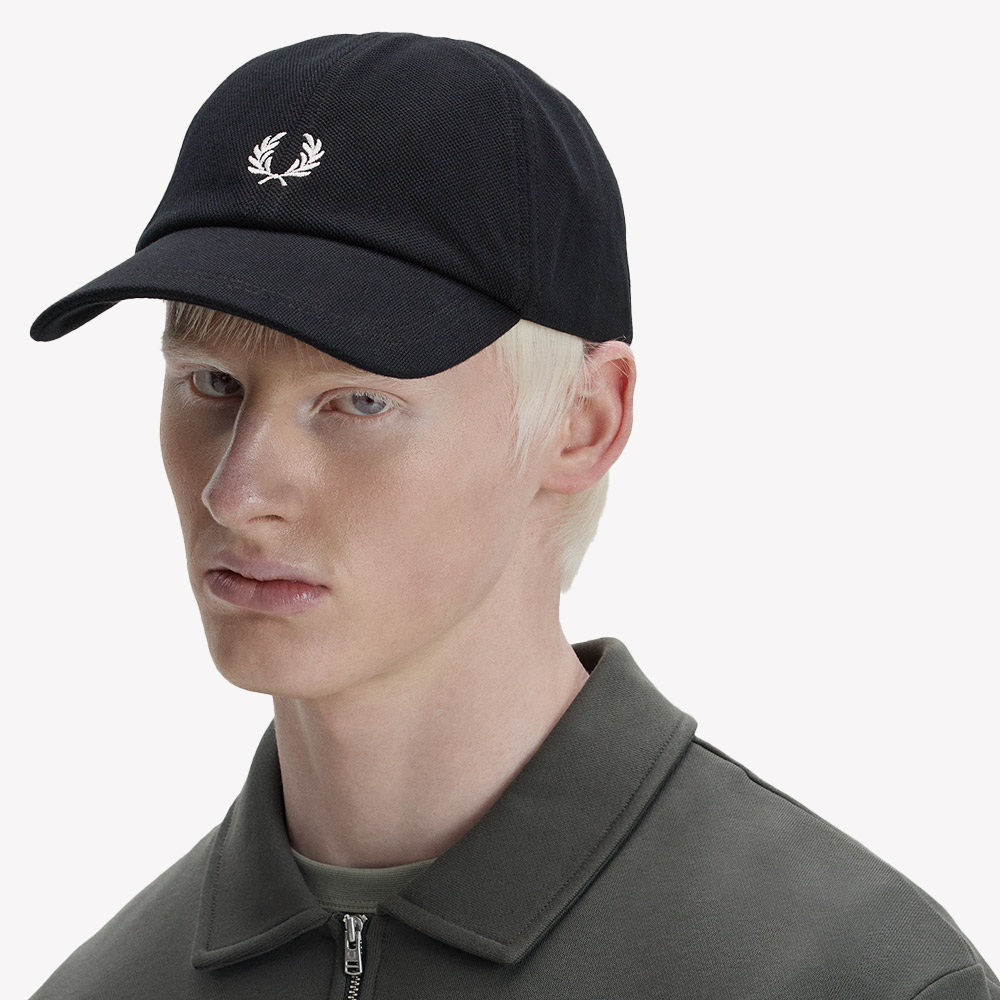 프레드페리 피케 클래식 캡 블랙 스노우 화이트(Fred Perry Pique Classic Cap Black SnowWhite) - 3