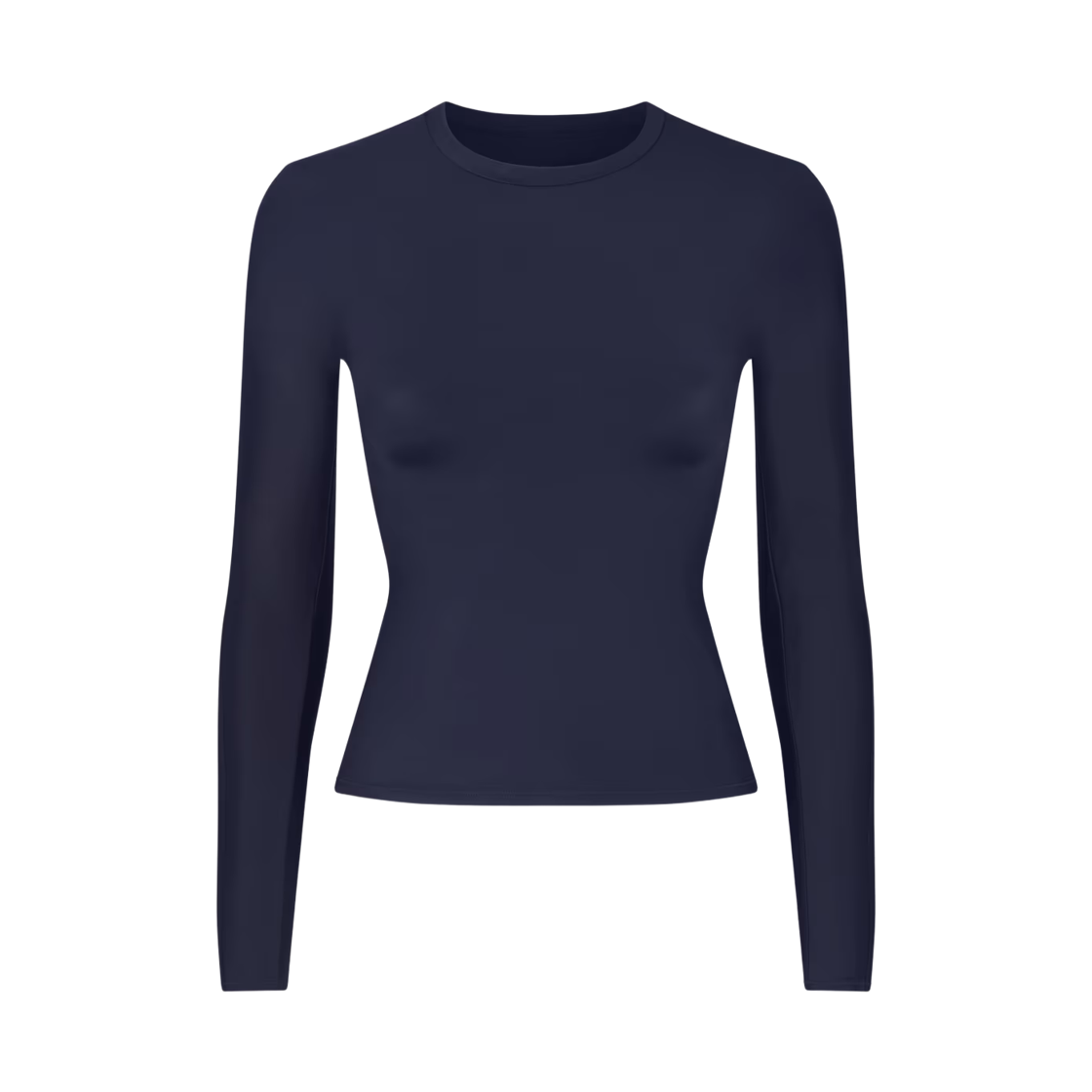 TPLST3249-NVY (W) NikeSKIMS Shine Long-Sleeve Crew-Neck Top NSKM Navy