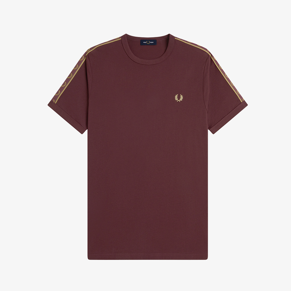 프레드페리 컨트라스트 테잎 링어 티셔츠 옥스블러드 샴페인(Fred Perry Contrast Tape Ringer T-Shirt Oxblood Champagne) - 5
