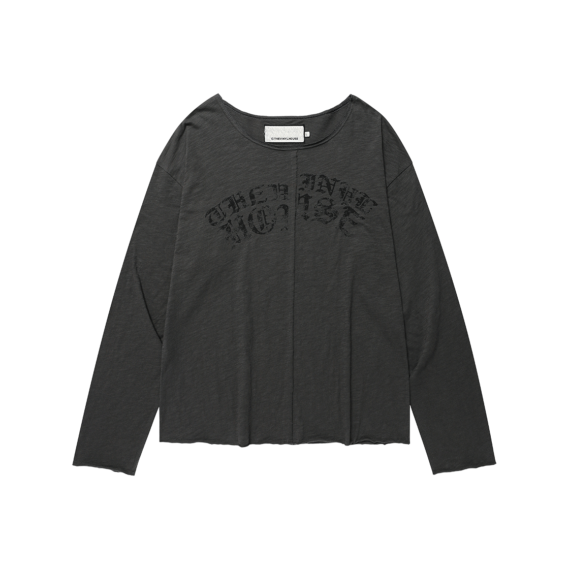 더바이닐하우스 바이닐 아크 로고 슬럽 롱슬리브 티 차콜