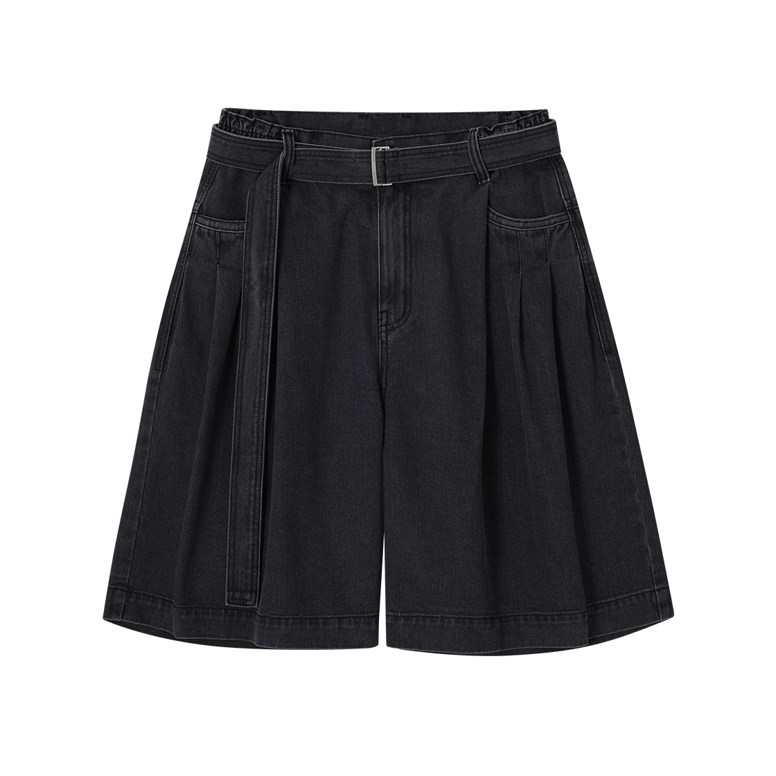 송지오 컬렉션 엣지폴드 볼륨 데님 쇼츠 그레이(SONGZIO COLLECTION Edgefold Volume Denim Shorts Grey)