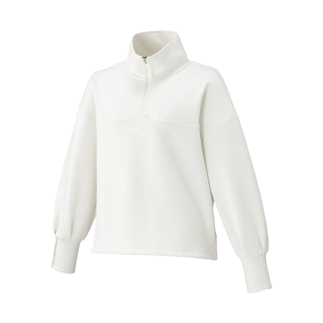 32MCD33202 (W) Mizuno Peach Touch Sweat Half Zip Pullover Off White