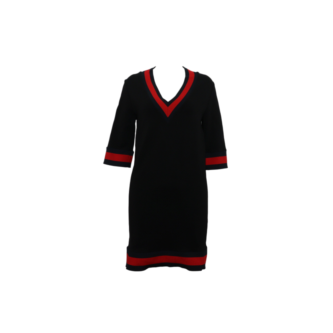 ITJCWMHGTSWO Gucci Black Stripe Sleeve Women's Dress