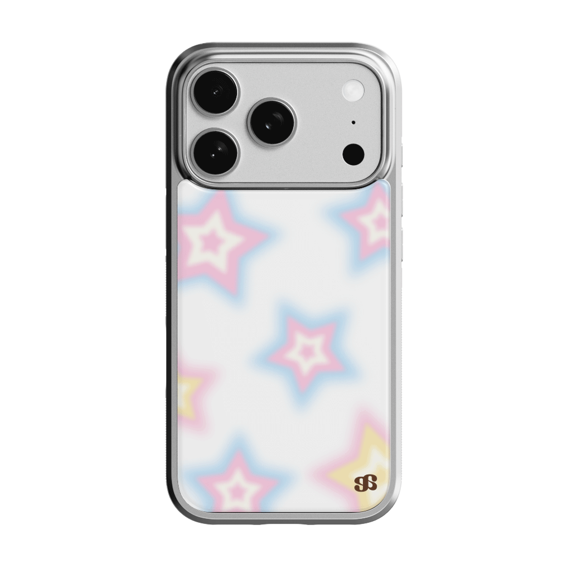 어프어프 블러리 스타 화이트 에폭시 범퍼 케이스 실버(earpearp Blurry Star White Epoxy Bumper Case - Silver) - 1