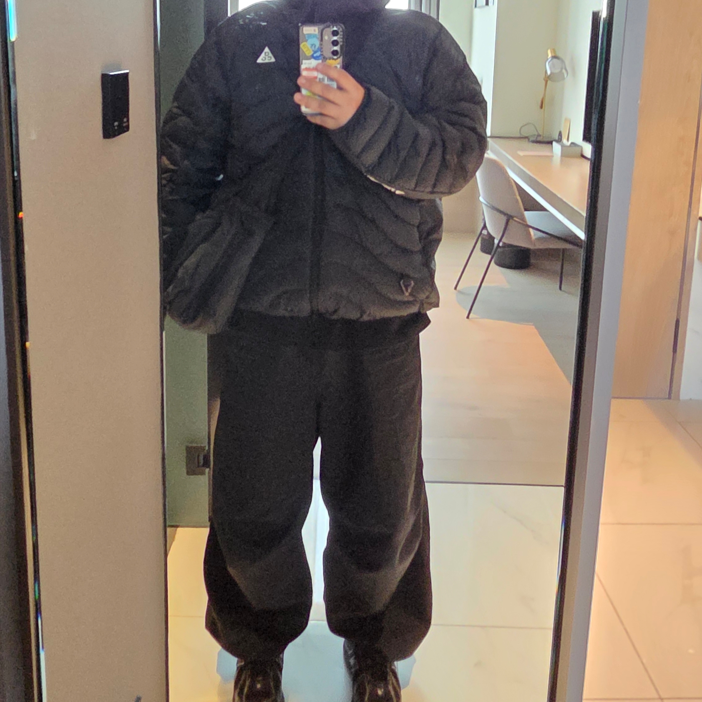 Nike ACG Lava Flow Therma-Fit ADV Jacket Black Summit White - Asia 착용 스타일