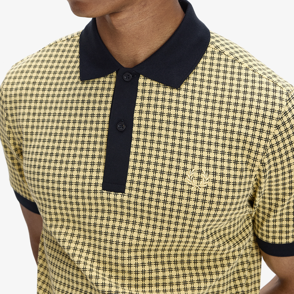 프레드페리 크로스 프린트 폴로 셔츠 블랙(Fred Perry Cross Print Polo Shirt Black) - 3