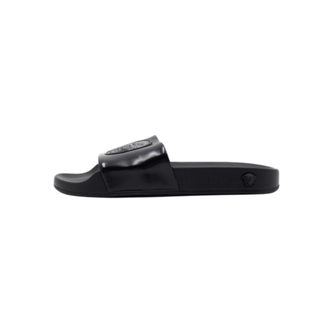베르사체 DSR395C 메두사 로고 비텔로 가죽 슬라이드 여성 슬리퍼aa61829(Versace Medusa Logo Vitello Leather Slide Sandals)