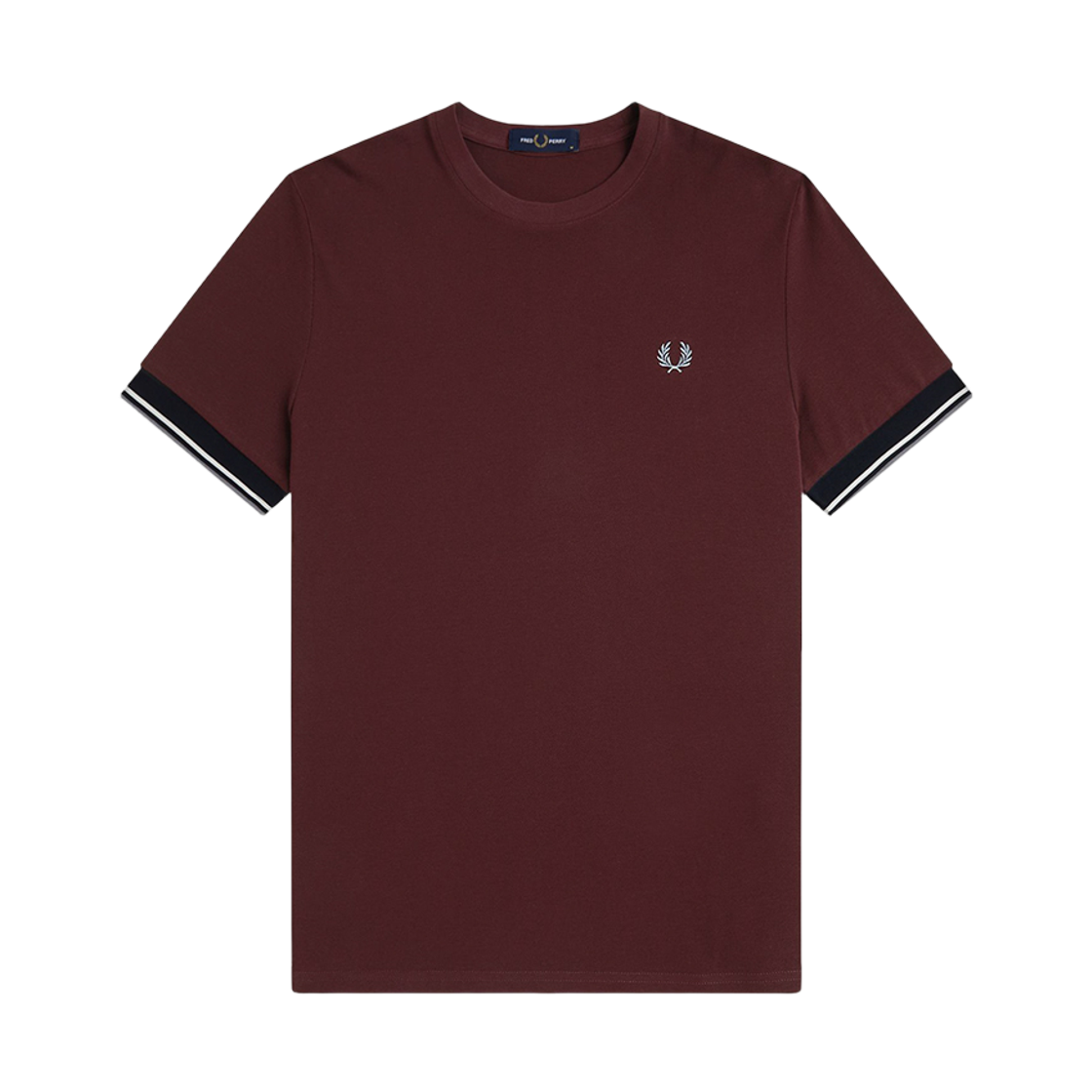 AFPM2612396-597 Fred Perry Twin Tipped Cuff T-Shirt Oxblood