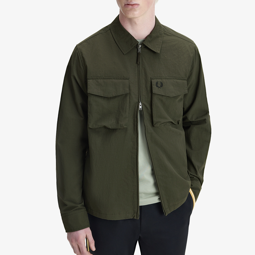 프레드페리 립스탑 포켓 오버셔츠 헌팅 그린(Fred Perry Ripstop Pocket Overshirt Hunting Green) - 3