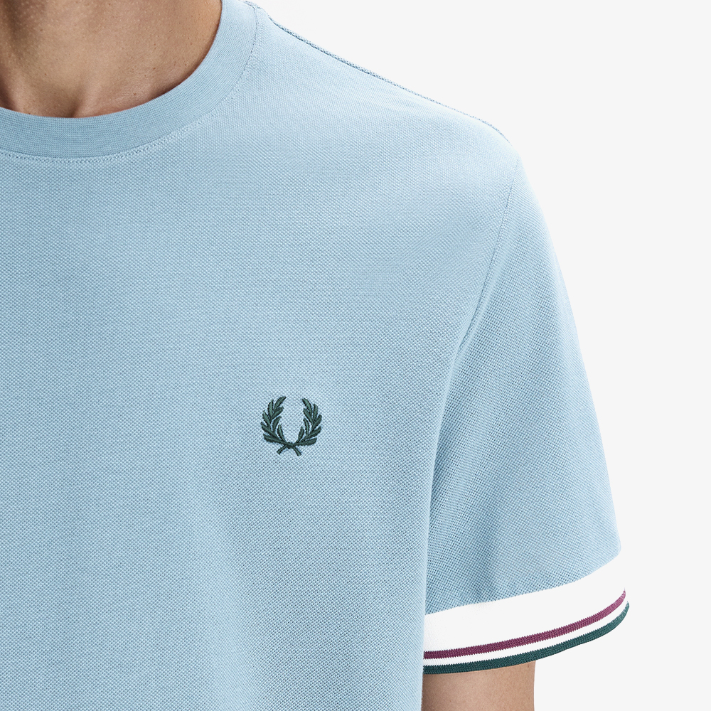 프레드페리 트윈 팁 커프 티셔츠 스톡포트 블루(Fred Perry Twin Tipped Cuff T-Shirt Stockport Blue) - 4