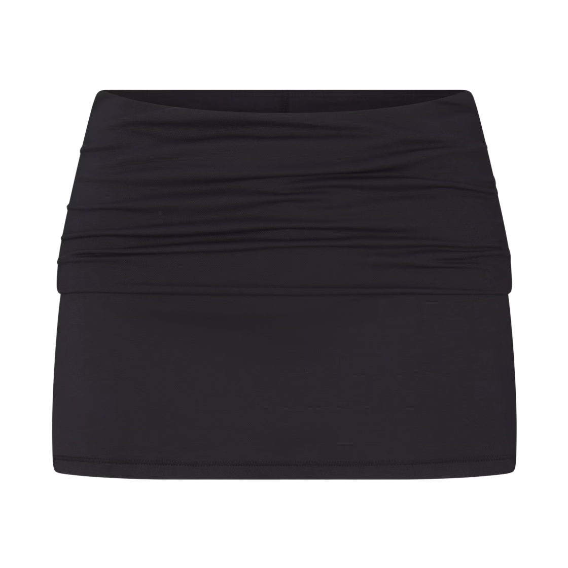 (W) 나이키스킴스 에어리 폴드 오버 웨이스트밴드 스코트 NSKM 옵시디언((W) NikeSKIMS Airy Fold-Over Waistband Skort NSKM Obsidian)