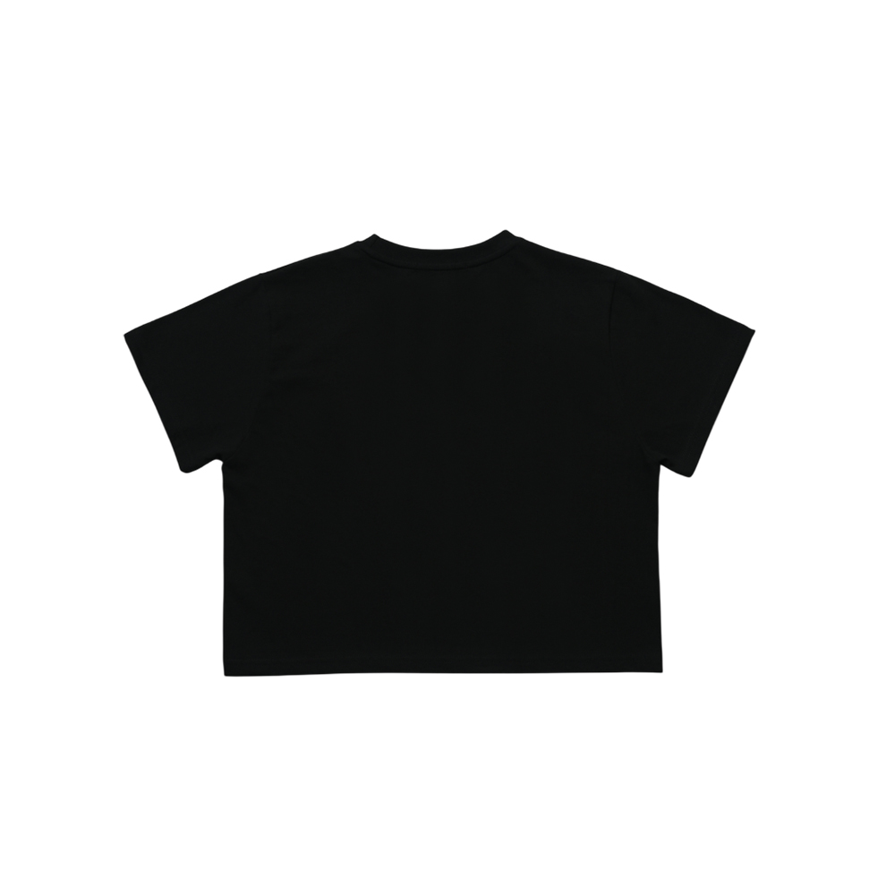 마크니 더블 하트 크롭 티셔츠 블랙(MACNI Double Heart Crop T-Shirt Black) - 4
