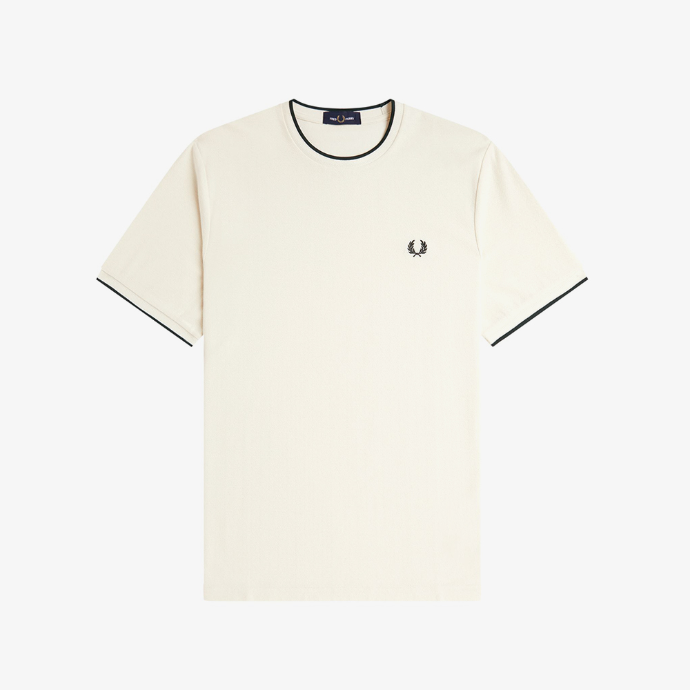 프레드페리 트림 디테일 크레이프 피케 티셔츠 에크루(Fred Perry Trim Detail Crepe Pique T-Shirt Ecru) - 5