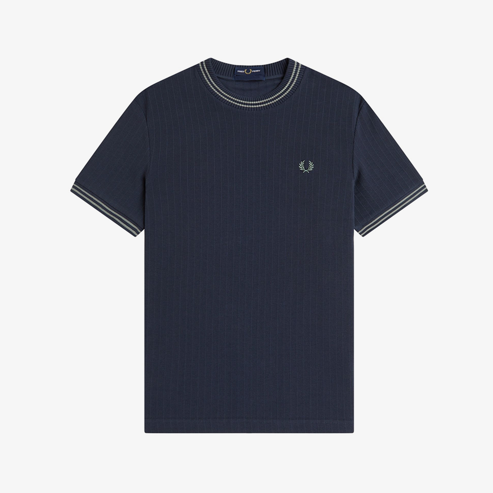 프레드페리 립 저지 티셔츠 네이비(Fred Perry Ribbed Jersey T-Shirt Navy) - 5