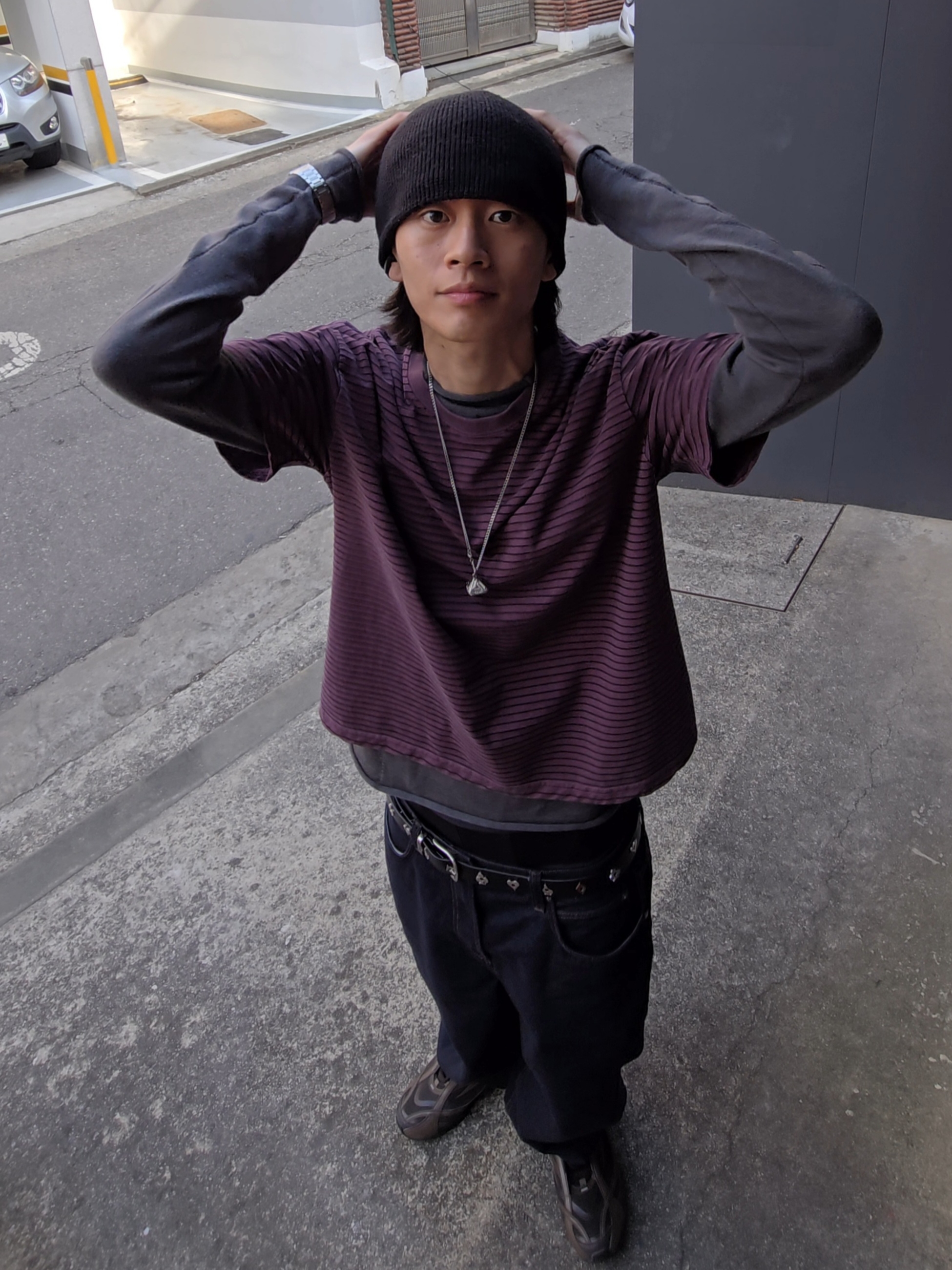 Palace Tri-Ferg 3D Keyring Silver - 23SS, Fila Flaire Brown 착용 스타일 - 3