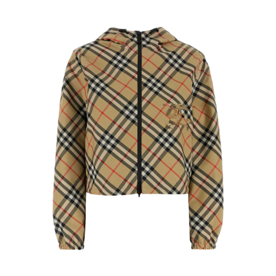 (W) 버버리 체크 봄버 자켓 베이지((W) Burberry Check Bomber Jacket Beige) - 1