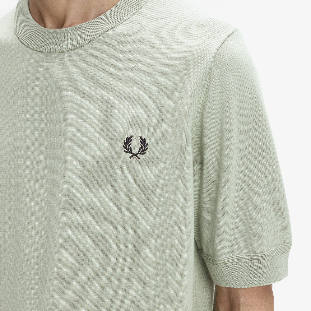 프레드페리 코튼 니트 티셔츠 시그래스(Fred Perry Cotton Knitted T-Shirt Seagrass) - 4