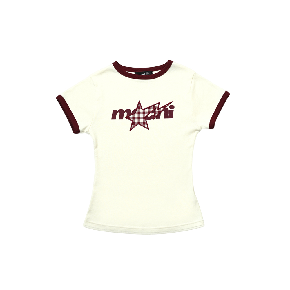 마크니 슈팅 스타 슬림 핏 티셔츠 아이보리(MACNI Shooting Star Slim Fit T-Shirt Ivory) - 3