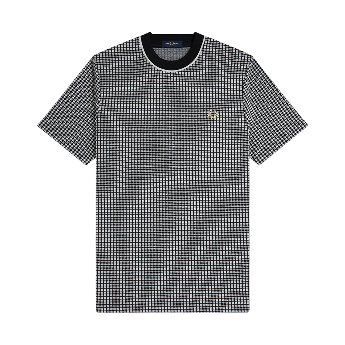 AFPM2612393-102 Fred Perry Chequerboard T-Shirt Black