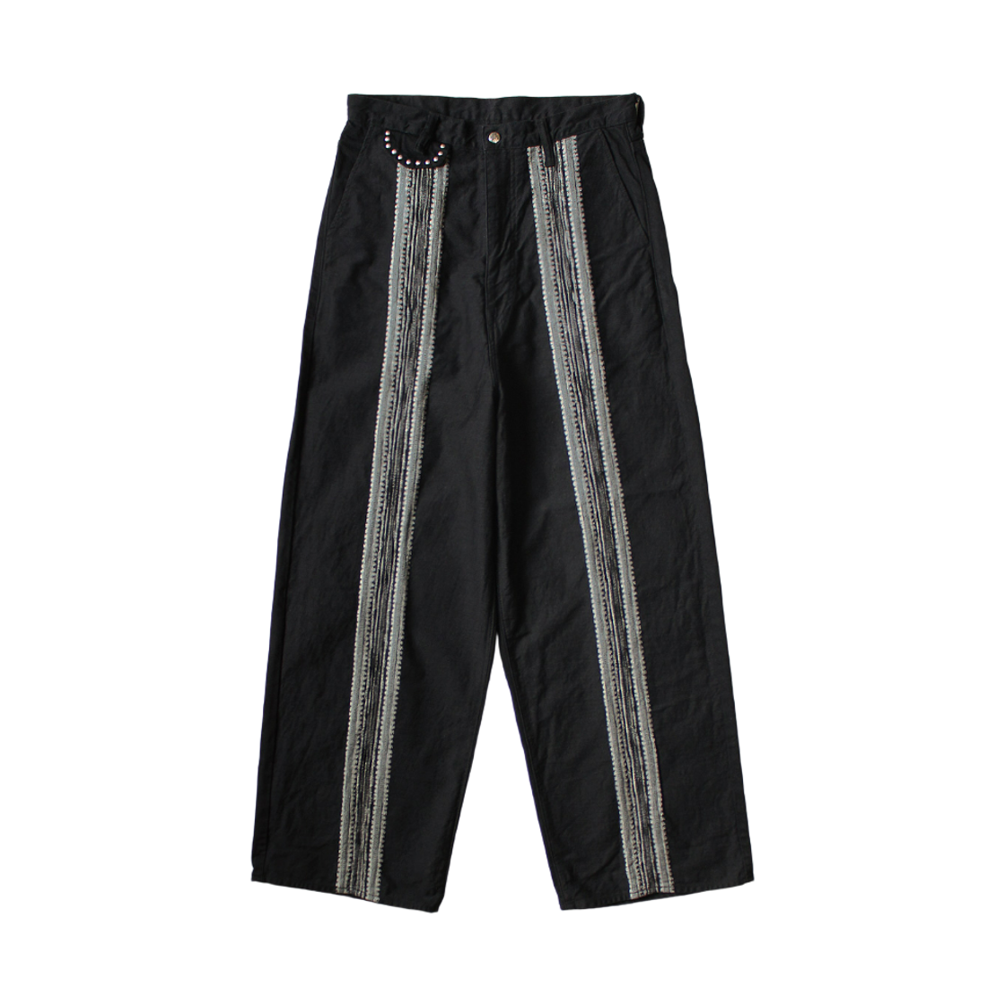 캐피탈 12온즈 애로우 패턴 자카드 데님 포트 배기 팬츠 블랙(Kapital 12 oz. Arrow Pattern Jacquard Denim Port Baggy Pants Black)