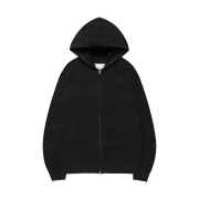 Thevinylhouse Ghost Camo Knit Hoodie Zip-Up Black