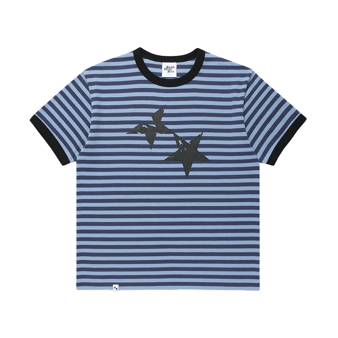 카비시 스트라이프 트윈 스타 링거 숏슬리브 티셔츠 블루(CAVISH Striped Twin Star Ringer SS Tee Blue)