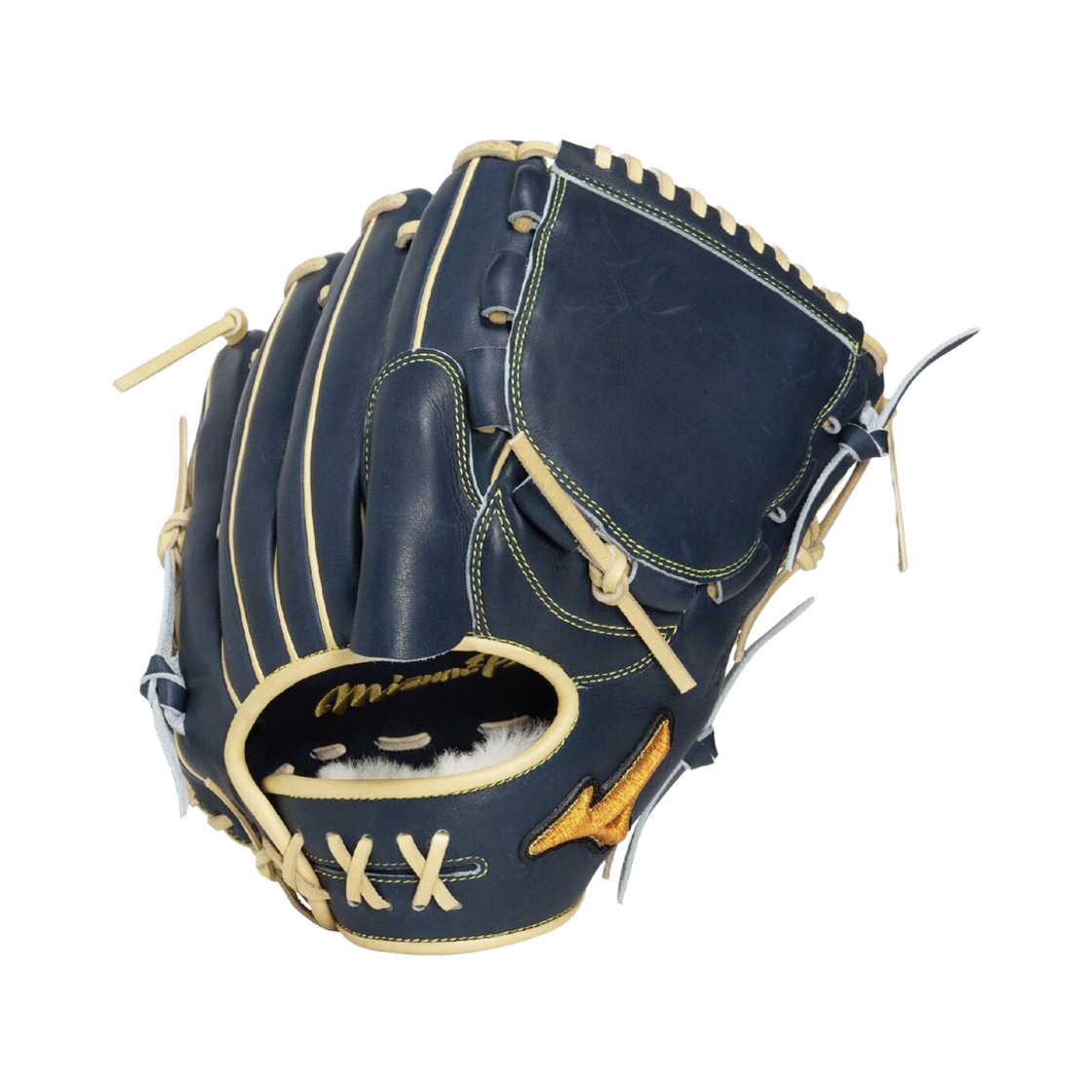 미즈노 프로 크래프티드 에디션 소프트볼 미야기 타입 글러브 11 D 블루 블론드(Mizuno Pro Crafted Edition Softball Miyagi Type Glove 11 D Blue Blonde) - 2