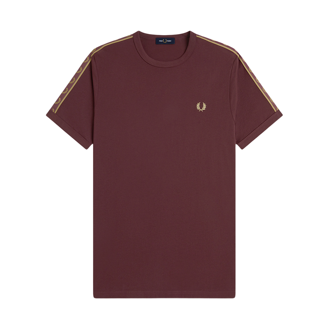 프레드페리 컨트라스트 테잎 링어 티셔츠 옥스블러드 샴페인(Fred Perry Contrast Tape Ringer T-Shirt Oxblood Champagne)