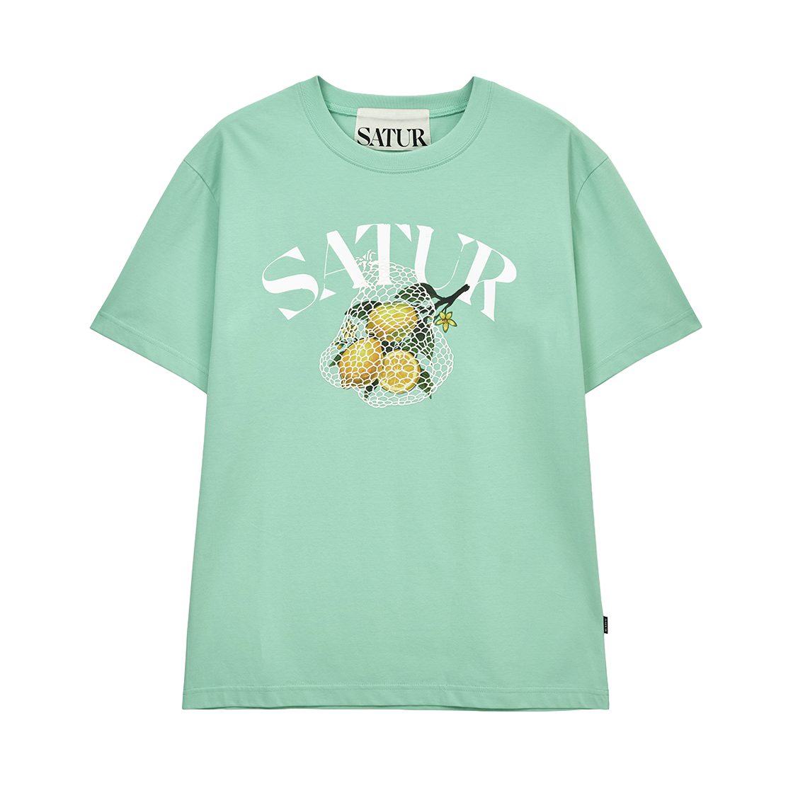 SA261UTS03MNT0 SATUR Net Citron T-Shirt Mint