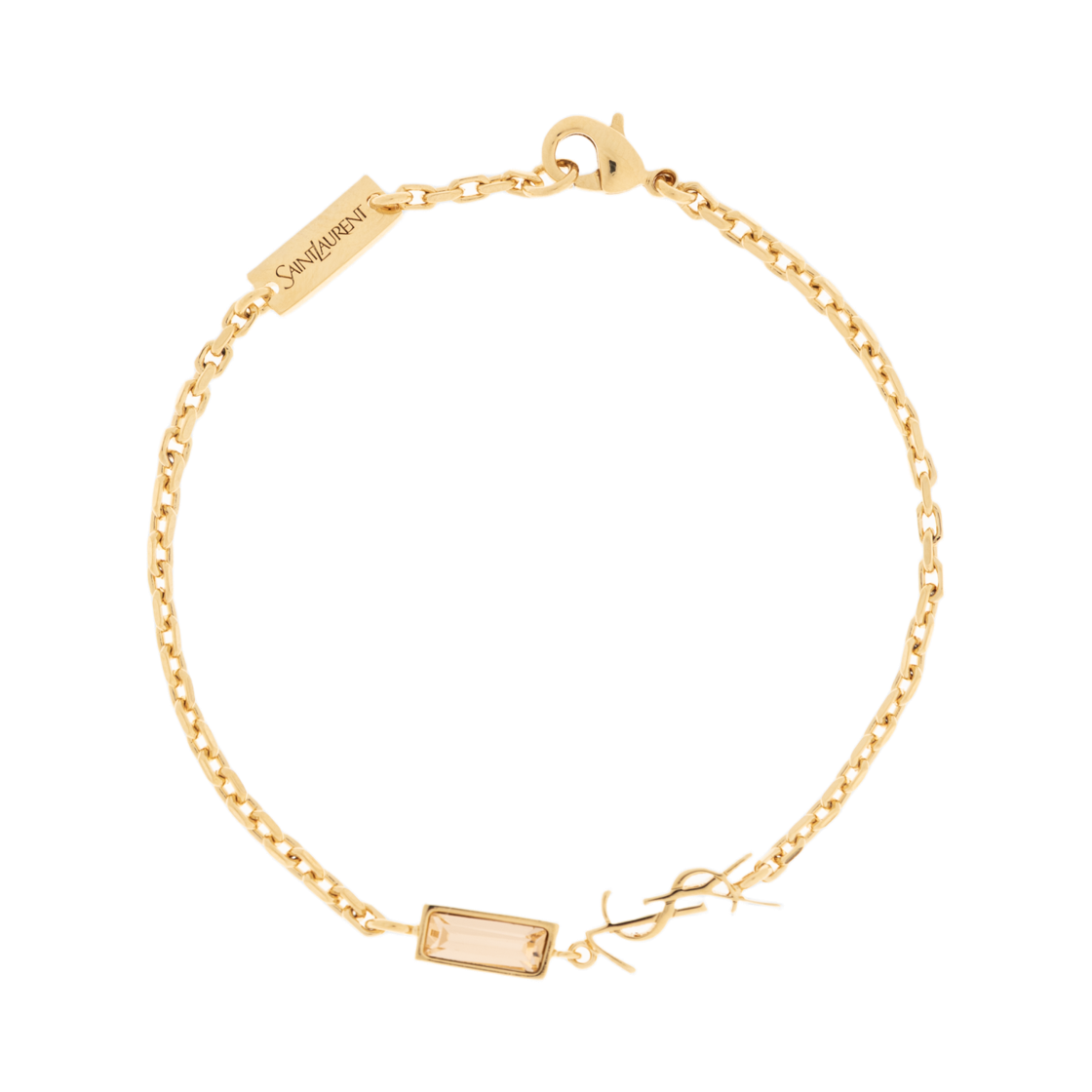 생로랑 카산드라 참 브레이슬릿 크리스탈 골드(Saint Laurent Cassandre Charm Bracelet Crystal Gold) - 1