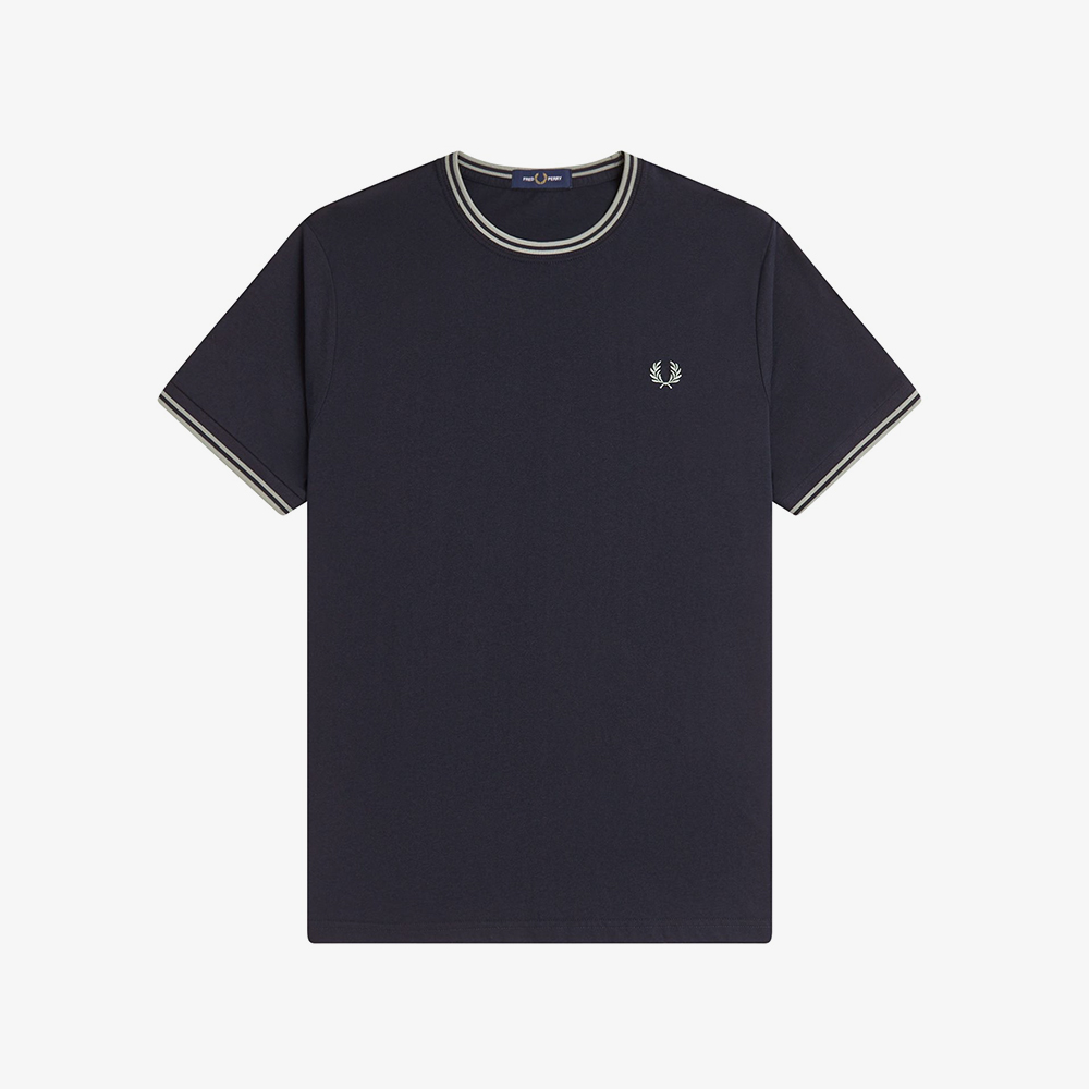 프레드페리 트윈 팁 티셔츠 네이비 시그래스(Fred Perry Twin Tipped T-Shirt Navy Seagrass) - 5