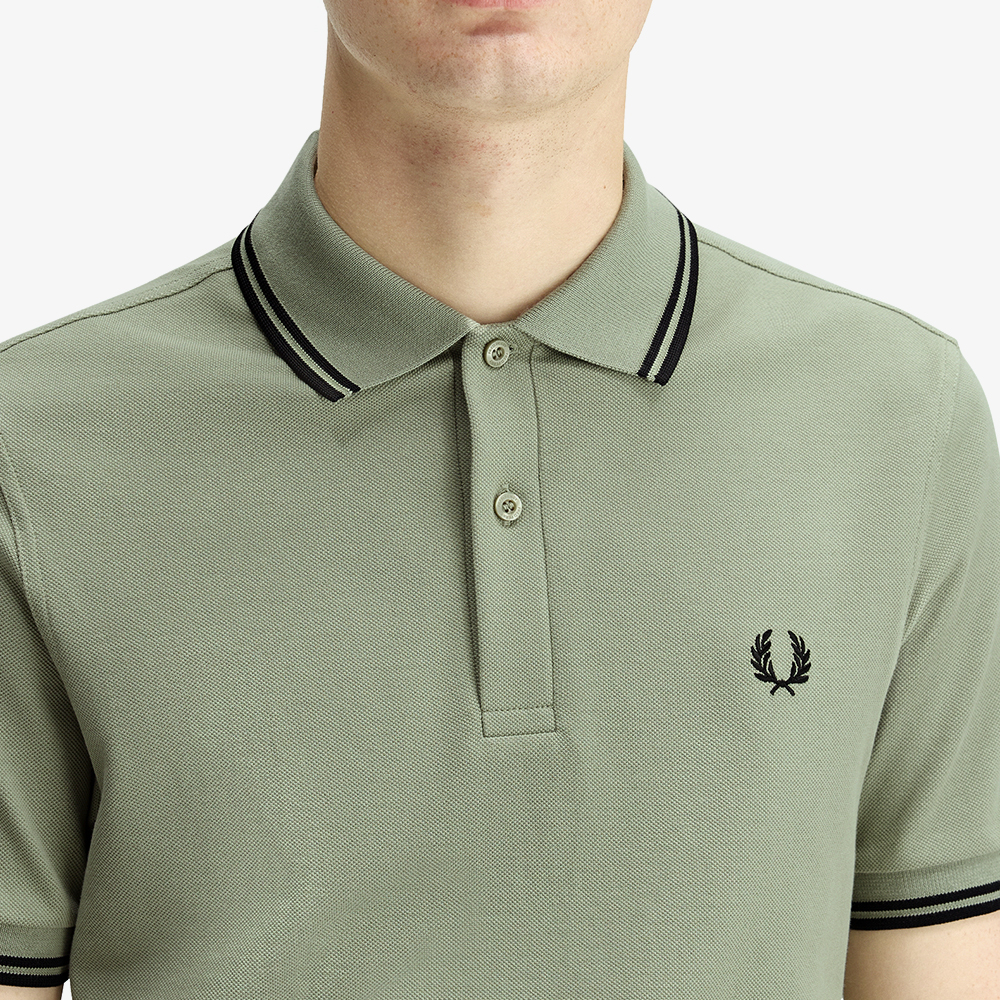 프레드페리 M3600 트윈 팁 프레드페리 셔츠 시그래스 블랙(Fred Perry Twin Tipped Fred Perry Shirt Seagrass Black) - 4