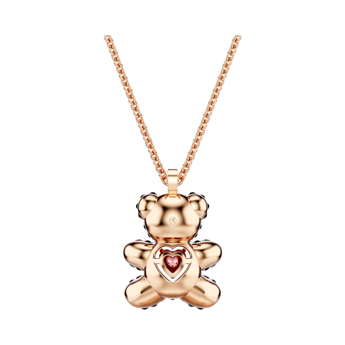 (W) 스와로브스키 테디 펜던트 베어 블랙 로즈 골드 플래팅((W) Swarovski Teddy Pendant Bear Black Rose Gold Plated) - 3