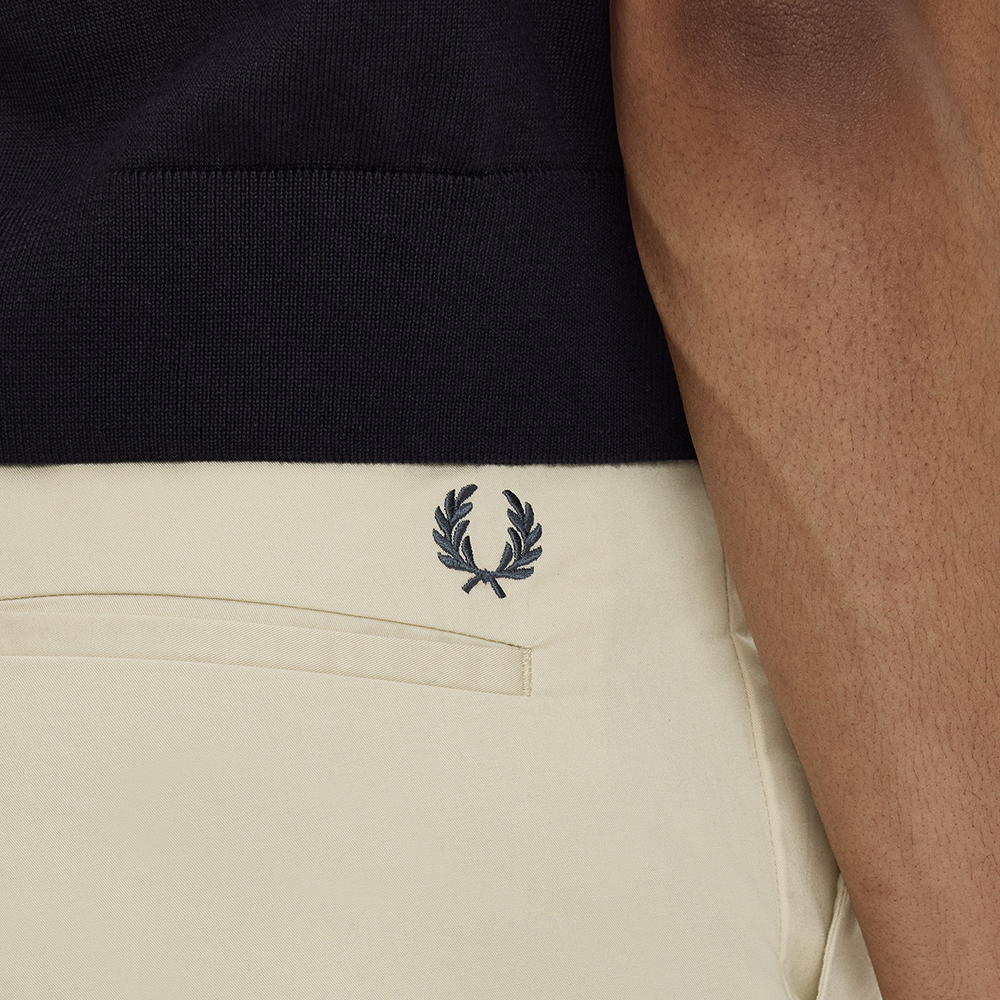 프레드페리 슬림핏 트윌 트라우저 오트밀(Fred Perry Slim Fit Twill Trousers Oatmeal) - 4