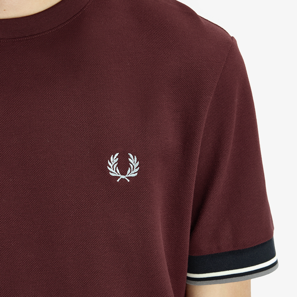 프레드페리 트윈 팁 커프 티셔츠 옥스블러드(Fred Perry Twin Tipped Cuff T-Shirt Oxblood) - 4