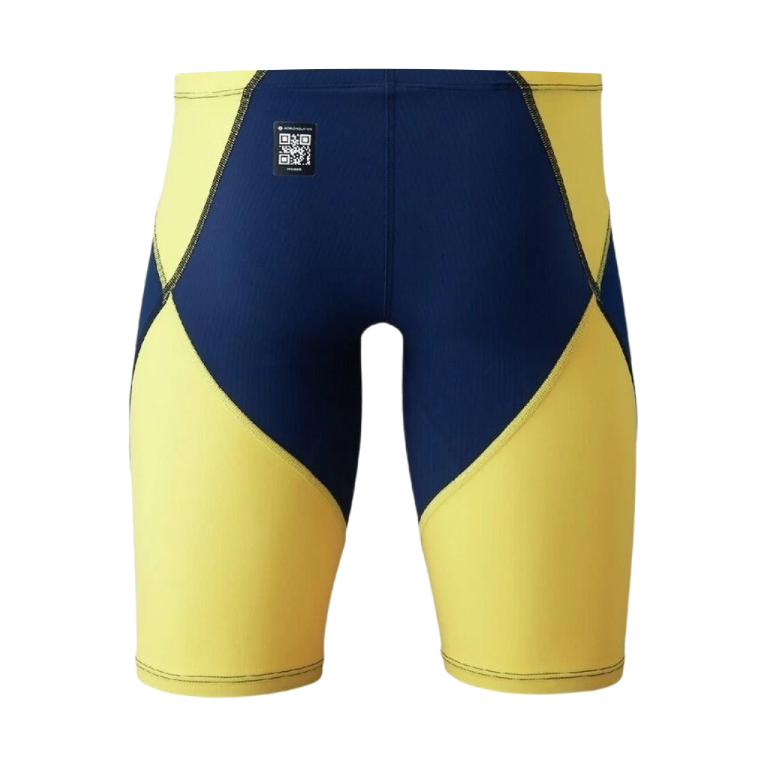 미즈노 GX 소닉 듀얼 스위밍 하프 스윔수트 네이비 사이버 옐로우(Mizuno GX Sonic Dual Swimming Half Swimsuit Navy Cyber Yellow) - 2